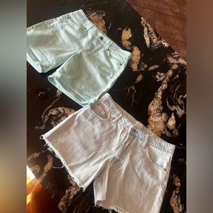 Jean shorts, new condition. Both size 4